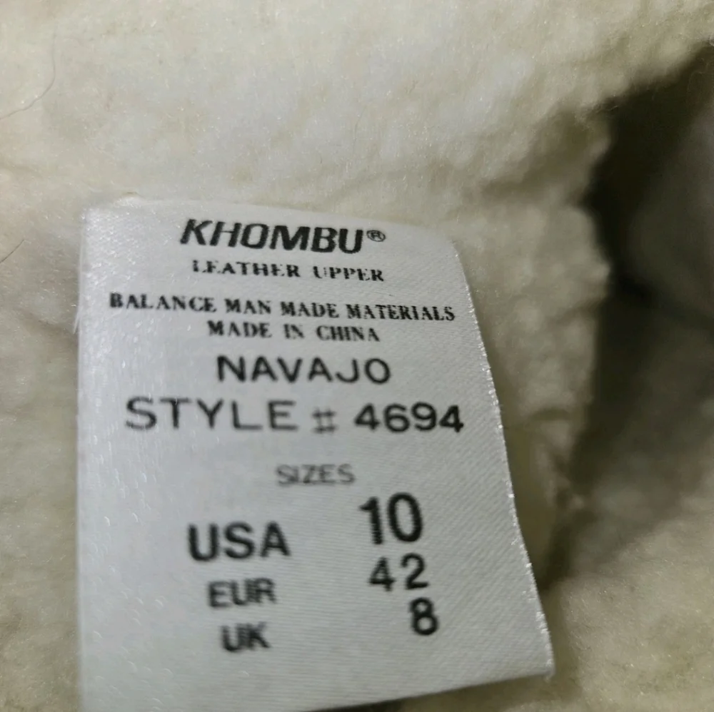 Khombu Boots Women's Brown Leather Upper Navajo Winter Weather Boots Size 10